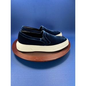 M.gemi Cerchio Shoes Women's 36.5 / 6 Blue Velvet Platform Slip On Sneakers